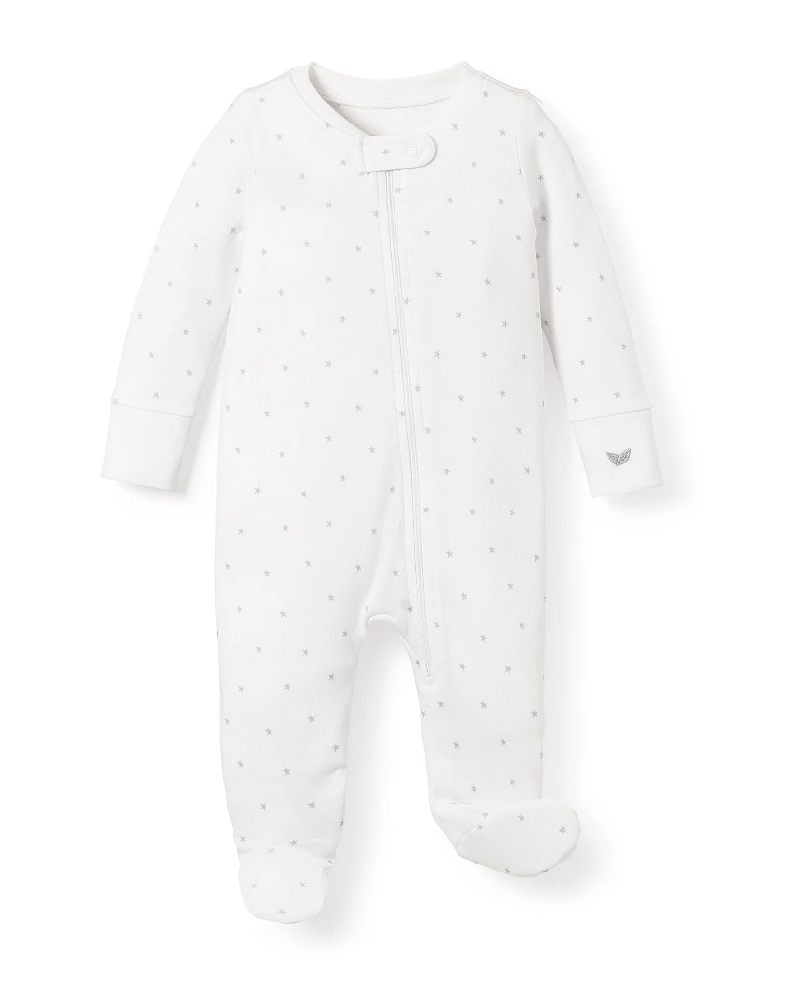 Image of Baby's Pima Romper in Grey Stars